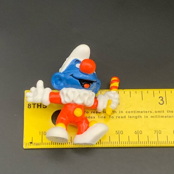 NEW Vintage 1996 The Smurfs Peyo Schleich Clown Jester Action Figure - Picture 8 of 13